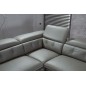 Canapé d'angle en cuir de buffle italien de luxe 5/6 places VIDA, gris foncé, angle gauche Canapé d'angle en cuir de buffle italien de luxe 5/6 places VIDA, gris foncé, angle gauche