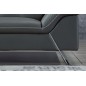 Canapé d'angle en cuir de buffle italien de luxe 5/6 places VIDA, gris foncé, angle gauche Canapé d'angle en cuir de buffle italien de luxe 5/6 places VIDA, gris foncé, angle gauche