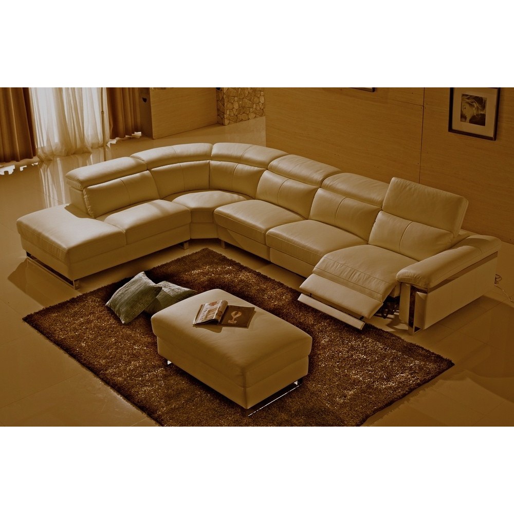 Canapé d'angle relax en cuir buffle italien de luxe RELAXINO, cuir EPAIS personnalisé gauche beige 2027, 7/8 places Canapé d'angle relax en cuir buffle italien de luxe RELAXINO, cuir EPAIS personnalisé gauche beige 2027, 7/8 places