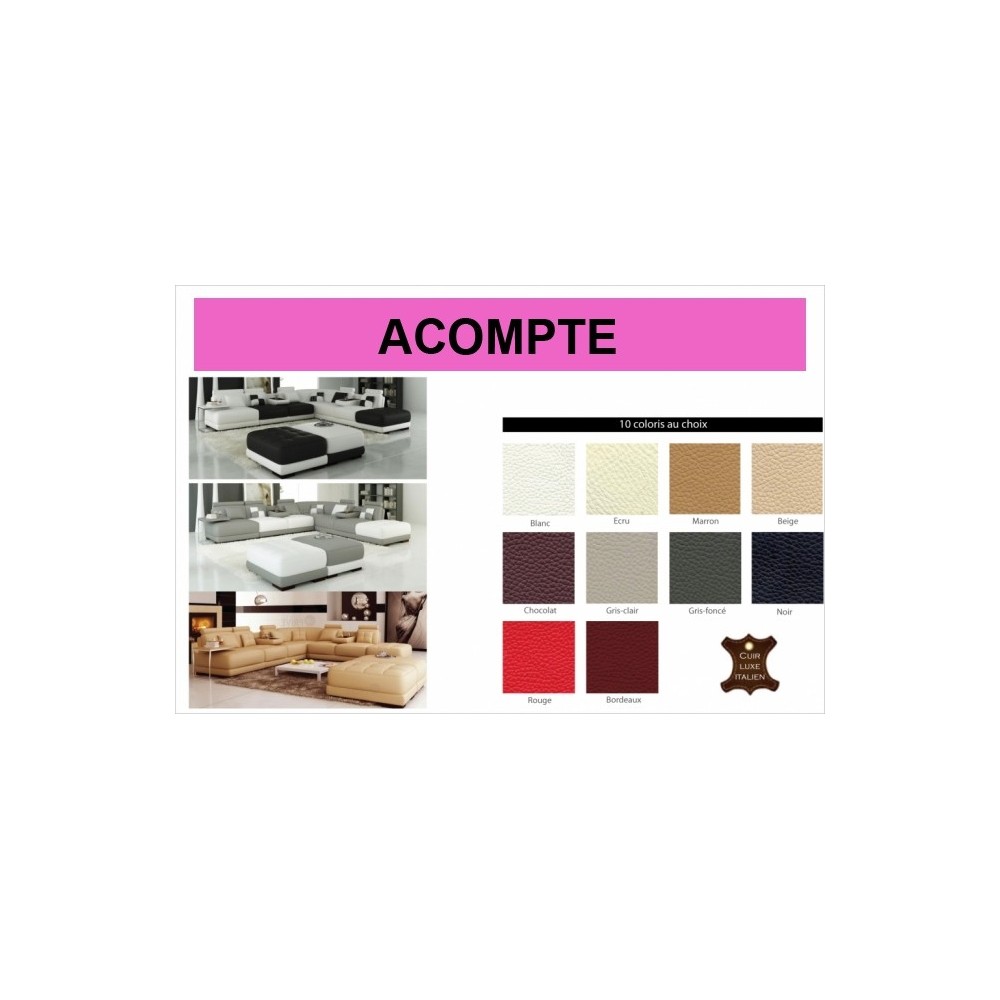 1er Acompte de la commande