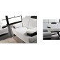 Canapé 3 places en 100% tout cuir luxe haut de gamme italien vachette. Blanc et noir