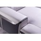 Canapé d'angle relax électrique en cuir buffle italien de luxe COMBIRELAX, blanc et noir, angle droit, 7/8 places Canapé d'angle relax électrique en cuir buffle italien de luxe COMBIRELAX, blanc et noir, angle droit, 7/8 places