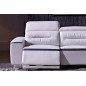 Canapé d'angle relax en cuir de buffle italien de luxe FUNRELAX , blanc et noir, angle droit, 5 places Canapé d'angle relax en cuir de buffle italien de luxe FUNRELAX , blanc et noir, angle droit, 5 places