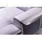 Canapé d'angle relax en cuir de buffle italien de luxe FUNRELAX , blanc et noir, angle droit, 5 places Canapé d'angle relax en cuir de buffle italien de luxe FUNRELAX , blanc et noir, angle droit, 5 places