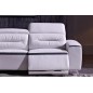 Canapé d'angle relax en cuir buffle italien de luxe FUNRELAX, blanc et noir, angle gauche, 5 places Canapé d'angle relax en cuir buffle italien de luxe FUNRELAX, blanc et noir, angle gauche, 5 places