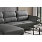 Canapé d'angle de luxe 5 places COSTA, coloris gris foncé, angle gauche Canapé d'angle de luxe 5 places COSTA, coloris gris foncé, angle gauche