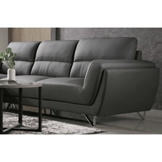 Canapé d'angle de luxe 5 places COSTA, coloris gris foncé, angle gauche