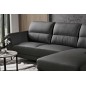 Canapé d'angle de luxe 5 places COSTA, noir, angle droit Canapé d'angle de luxe 5 places COSTA, noir, angle droit
