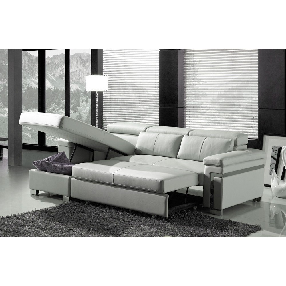 Canapé d'angle convertible 5 places, ALLUSION, blanc, angle gauche Canapé d'angle convertible 5 places, ALLUSION, blanc, angle gauche