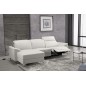 Canapé d'angle relax de luxe 5 places BRINDA, blanc, angle gauche