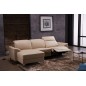 Canapé d'angle relax de luxe 5 places BRINDA, beige, angle gauche