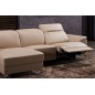 Canapé d'angle relax de luxe 5 places BRINDA, beige, angle gauche