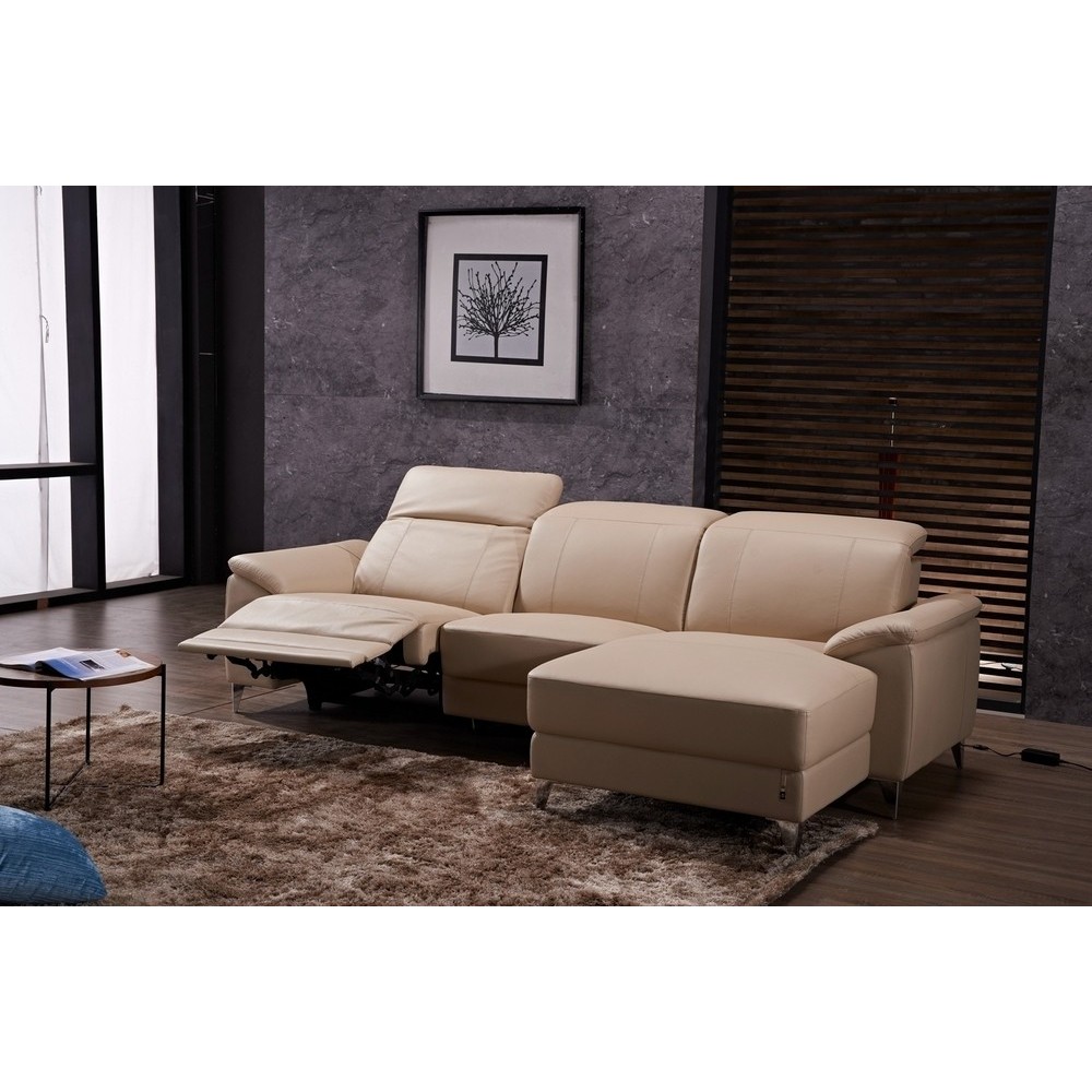 Canapé d'angle relax de luxe 5 places BRINDA, coloris beige, angle droit Canapé d'angle relax de luxe 5 places BRINDA, coloris beige, angle droit