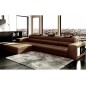 Canapé d'angle en cuir italien 4/5 places ENJOY, marron, angle gauche Canapé d'angle en cuir italien 4/5 places ENJOY, marron, angle gauche