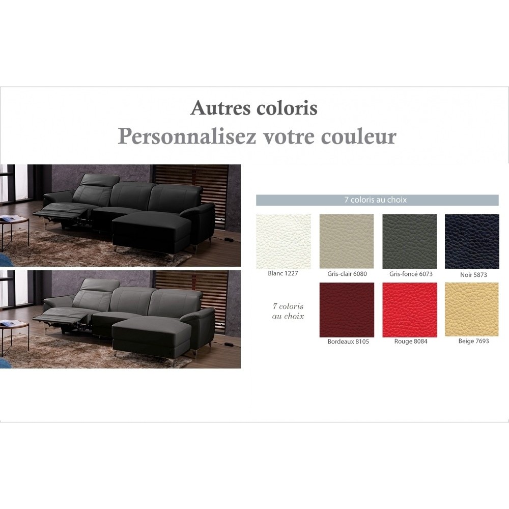 Canapé d'angle relax de luxe 5 places BRINDA, couleur personnalisée, angle droit Canapé d'angle relax de luxe 5 places BRINDA, couleur personnalisée, angle droit