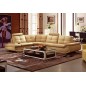Canapé d'angle, qualité luxe 6/7 places BELLASTAR, beige, angle gauche