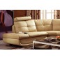 Canapé d'angle, qualité luxe 6/7 places BELLASTAR, beige, angle gauche