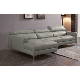 Canapé d'angle de luxe, 5 places ARGO, gris clair, angle gauche