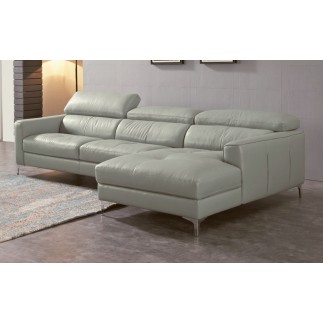 Canapé d'angle de luxe, 5 places ARGO, gris clair, angle droit