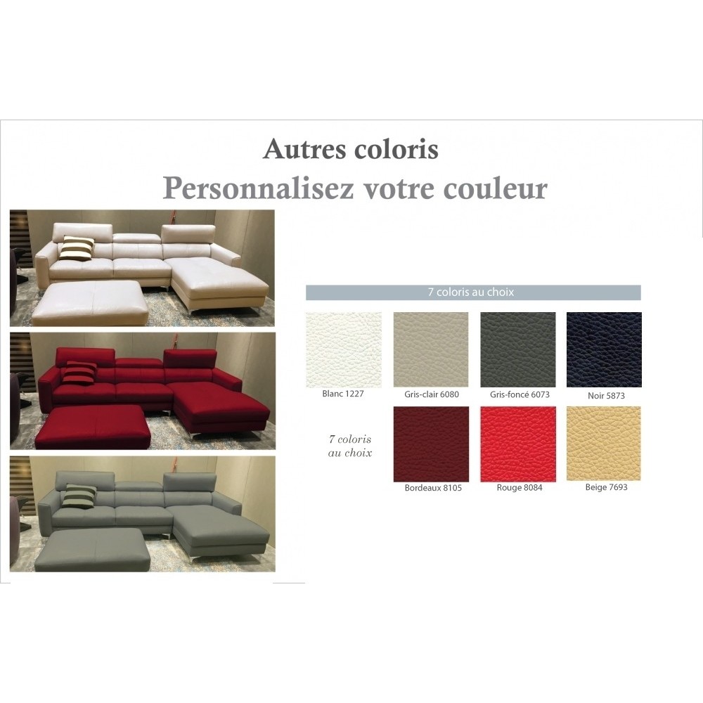 Canapé d'angle de luxe, 5 places ARGO, couleur personnalisée, angle droit Canapé d'angle de luxe, 5 places ARGO, couleur personnalisée, angle droit