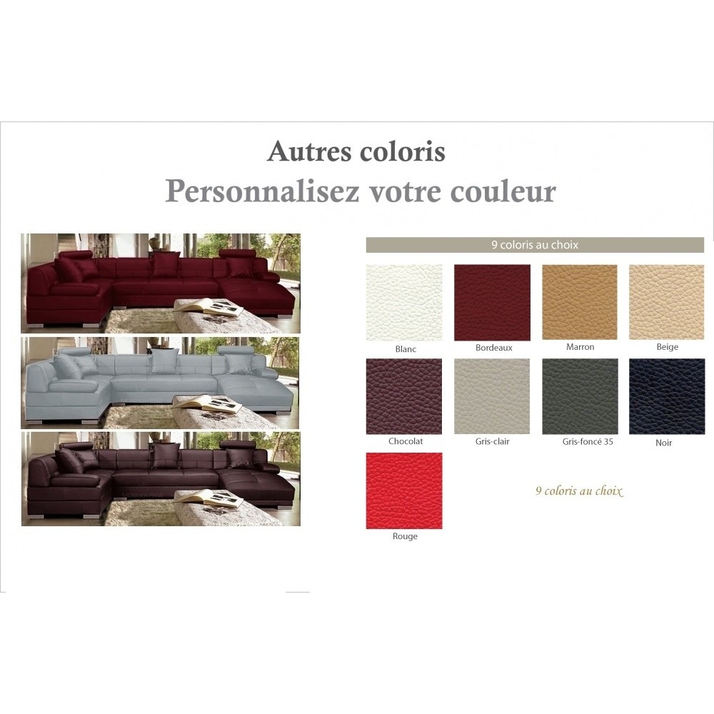 Canapé d'angle 8 places NAPO, couleur personnalisée, angle gauche Canapé d'angle 8 places NAPO, couleur personnalisée, angle gauche