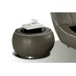 Table de nuit LUXEN, Gris foncé 628 et liseret Blanc 781