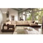 Canapé d'angle LOFT en tissu haut de gamme, beige et chocolat, angle gauche, 8 places Canapé d'angle LOFT en tissu haut de gamme, beige et chocolat, angle gauche, 8 places