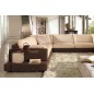 Canapé d'angle LOFT en tissu haut de gamme, beige et chocolat, angle gauche, 8 places Canapé d'angle LOFT en tissu haut de gamme, beige et chocolat, angle gauche, 8 places
