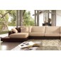 Canapé d'angle LOFT en tissu haut de gamme, coloris beige et chocolat, angle droit, 8 places Canapé d'angle LOFT en tissu haut de gamme, coloris beige et chocolat, angle droit, 8 places