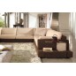 Canapé d'angle LOFT en tissu haut de gamme, coloris beige et chocolat, angle droit, 8 places Canapé d'angle LOFT en tissu haut de gamme, coloris beige et chocolat, angle droit, 8 places