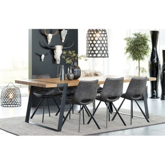 Grande table à manger GIGANT de marque Canett, modèle 240 cm de long. Version: Neutre, Huilé, Noir, Peint Chêne massif, Chêne sa