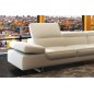 Canapé d'angle en cuir Prestige luxe italien 5/6 places Grand GEORGE, coloris blanc, angle droit Canapé d'angle en cuir Prestige luxe italien 5/6 places Grand GEORGE, coloris blanc, angle droit
