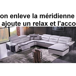 paiement commande M Ludovic Scheid, Fabrication sur mesure personnalisée sur demande du client canapé d'angle relax en cuir buff