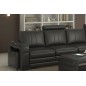 Canapé d'angle en cuir italien 5 places ROMANA, noir, angle droit Canapé d'angle en cuir italien 5 places ROMANA, noir, angle droit