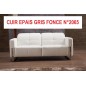 COMMANDE PERSONNALISEE SUR DEMANDE DU CLIENT Canapé 3 places VALORIA en cuir de buffle Epais italien de luxe, Cuir Epais gris fo