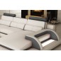 Canapé d'angle 6 places IBIZA, coloris blanc et gris foncé, angle droit Canapé d'angle 6 places IBIZA, coloris blanc et gris foncé, angle droit
