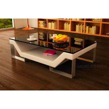 Table basse design PERLE, écru