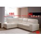 - Canapé d'angle BARSANO en cuir haut de gamme italien vachette. Cuir Prestige luxe. Ecru. Angle Gauche vu de face, 4/5 places - Canapé d'angle BARSANO en cuir haut de gamme italien vachette. Cuir Prestige luxe. Ecru. Angle Gauche vu de face, 4/5 places