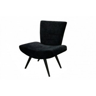 Chaise MAXOU en tissu, noire