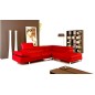 Canapé d'angle en cuir italien 5/6 places GEORGE, petit modèle, Rouge, angle droit Canapé d'angle en cuir italien 5/6 places GEORGE, petit modèle, Rouge, angle droit
