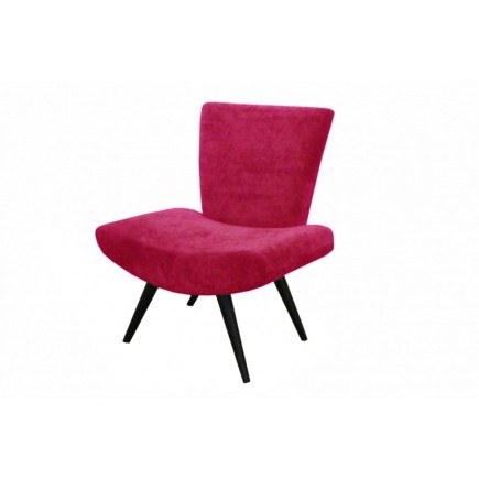 Chaise MAXOU en tissu, rose fuschia-