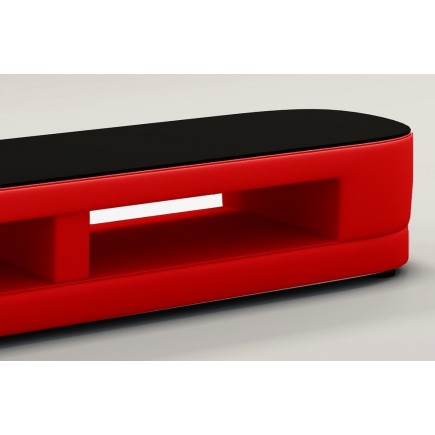 Meuble TV design STARO. Très joli modèle aux lignes tendances rouge