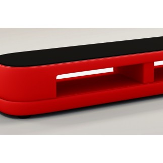 Meuble TV design STARO. Très joli modèle aux lignes tendances rouge