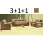 1er paiement commande : Ensemble OXFORD 3 pièces: composé d'un canapé 3 places + 2 fauteuils en cuir luxe italien vachette, comm