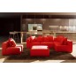 Canapé modulable COMBINO CUIR PRESTIGE LUXE, ROUGE Canapé modulable COMBINO CUIR PRESTIGE LUXE, ROUGE