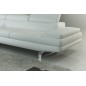 Canapé d'angle en cuir italien 6 places BIRKIN, blanc, angle gauche Canapé d'angle en cuir italien 6 places BIRKIN, blanc, angle gauche