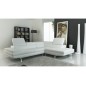 Canapé d'angle en cuir italien 6 places BIRKIN, blanc, angle droit Canapé d'angle en cuir italien 6 places BIRKIN, blanc, angle droit
