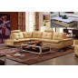1er paiement de la commande : , Canapé d'angle, qualité luxe 6/7 places BELLASTAR, beige, angle gauche. Table