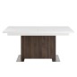 Très jolie table avec rallonge, BRICA, très brillante, extérieur recouvert d’une feuille en noyer Très jolie table avec rallonge, BRICA, très brillante, extérieur recouvert d’une feuille en noyer