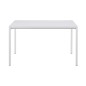 Table à manger avec rallonge Brita, haute, dessus blanc, table laquée brillante Table à manger avec rallonge Brita, haute, dessus blanc, table laquée brillante